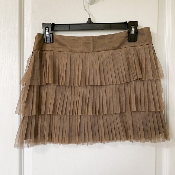 Xtaren Tulle and Lace Mini Skirt Size M Brown - Picture 2 of 4